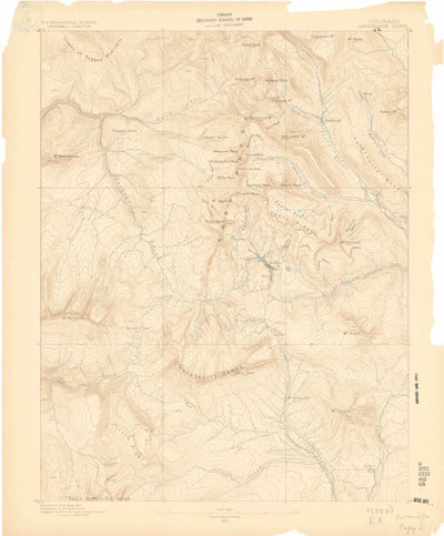 United States Geological Survey Anthracite, CO (1889, 62500-Scale) digital map