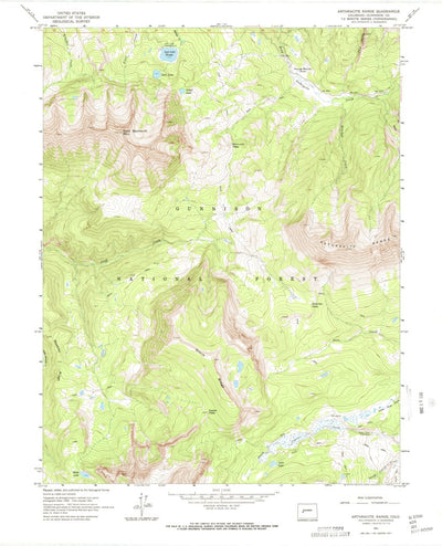 United States Geological Survey Anthracite Range, CO (1961, 24000-Scale) digital map