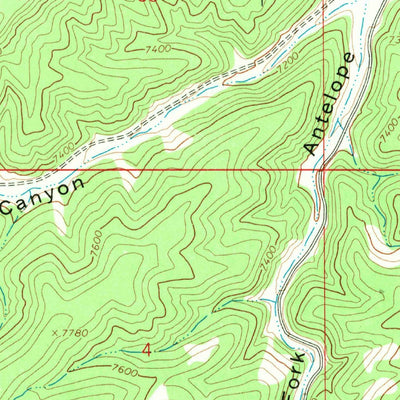 United States Geological Survey Anthro Mountain NE, UT (1968, 24000-Scale) digital map