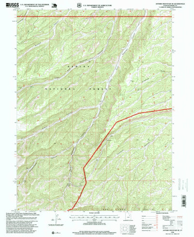 United States Geological Survey Anthro Mountain NE, UT (1996, 24000-Scale) digital map