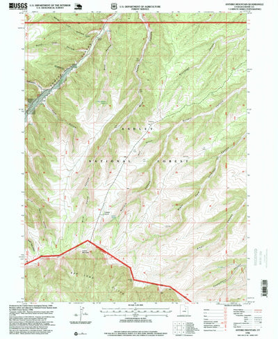 United States Geological Survey Anthro Mountain, UT (1996, 24000-Scale) digital map