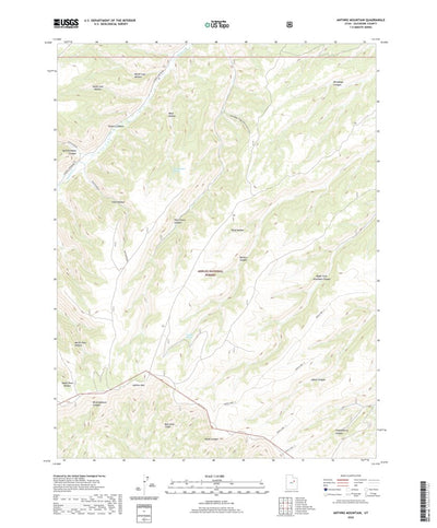 United States Geological Survey Anthro Mountain, UT (2020, 24000-Scale) digital map