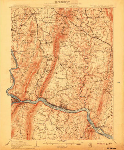 United States Geological Survey Antietam, WV-MD-VA (1910, 62500-Scale) digital map