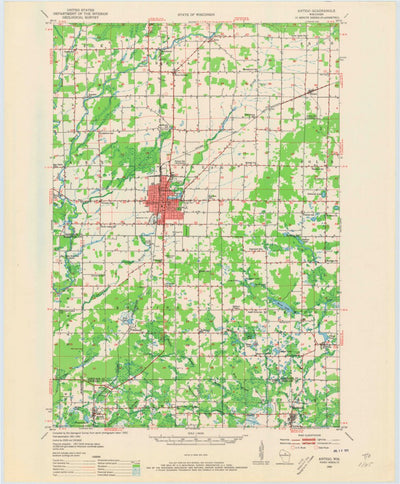United States Geological Survey Antigo, WI (1952, 48000-Scale) digital map
