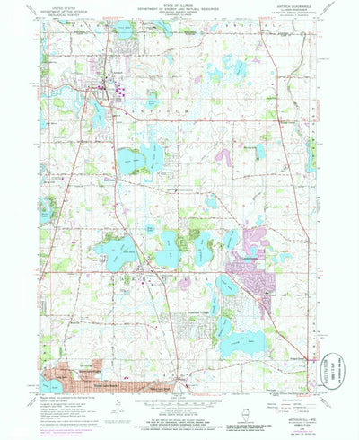 United States Geological Survey Antioch, IL-WI (1960, 24000-Scale) digital map
