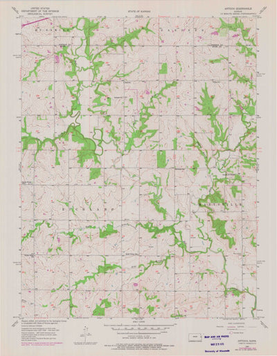 United States Geological Survey Antioch, KS (1957, 24000-Scale) digital map