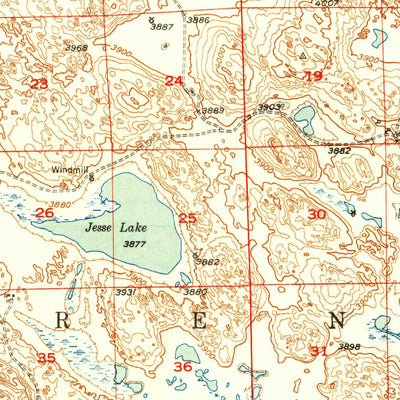 United States Geological Survey Antioch, NE (1949, 62500-Scale) digital map