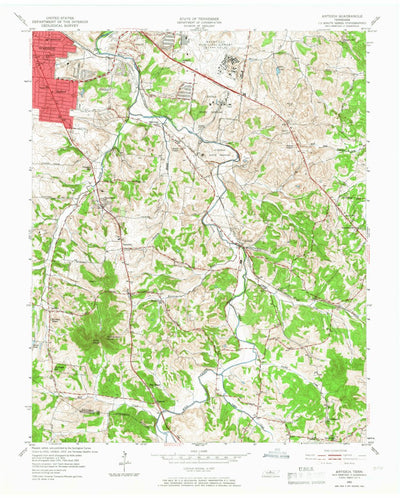 United States Geological Survey Antioch, TN (1952, 24000-Scale) digital map