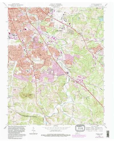 United States Geological Survey Antioch, TN (1968, 24000-Scale) digital map