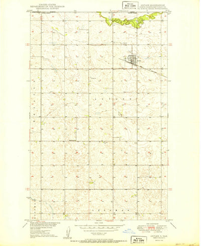 United States Geological Survey Antler, ND (1950, 24000-Scale) digital map
