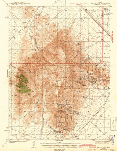 United States Geological Survey Antler Peak, NV (1943, 62500-Scale) digital map