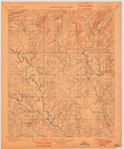 United States Geological Survey Antlers, OK (1901, 125000-Scale) digital map