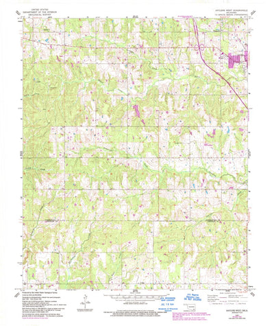 United States Geological Survey Antlers West, OK (1961, 24000-Scale) digital map