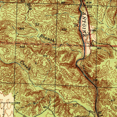 United States Geological Survey Antoine, AR (1943, 62500-Scale) digital map