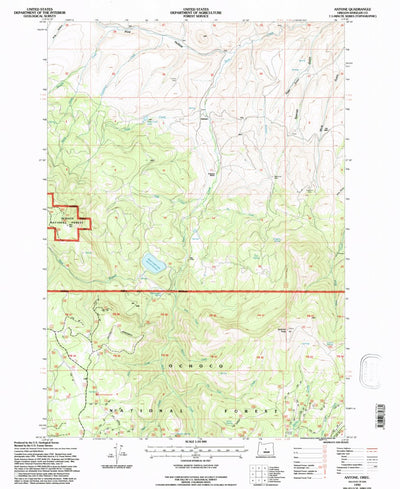 United States Geological Survey Antone, OR (1992, 24000-Scale) digital map