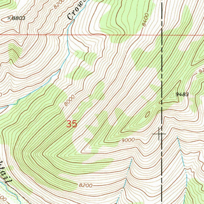 United States Geological Survey Antone Peak, MT (1968, 24000-Scale) digital map
