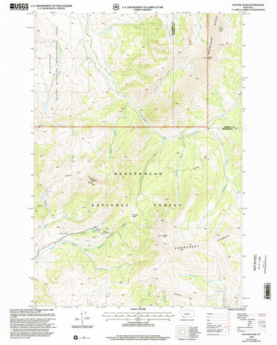 United States Geological Survey Antone Peak, MT (1997, 24000-Scale) digital map