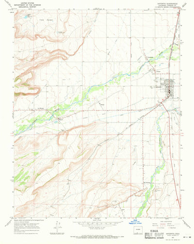 United States Geological Survey Antonito, CO (1967, 24000-Scale) digital map
