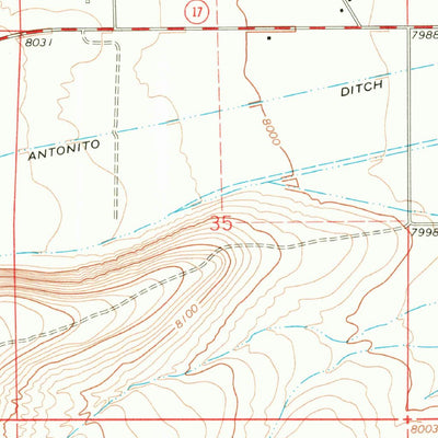 United States Geological Survey Antonito, CO (1967, 24000-Scale) digital map