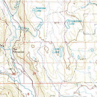 United States Geological Survey Antonito, CO-NM (1985, 100000-Scale) digital map