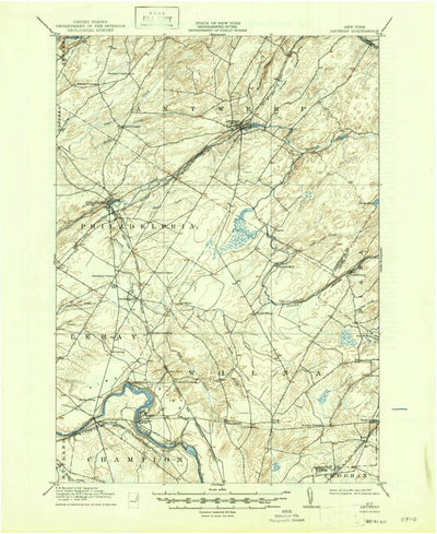United States Geological Survey Antwerp, NY (1911, 62500-Scale) digital map