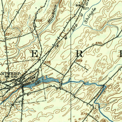 United States Geological Survey Antwerp, NY (1911, 62500-Scale) digital map