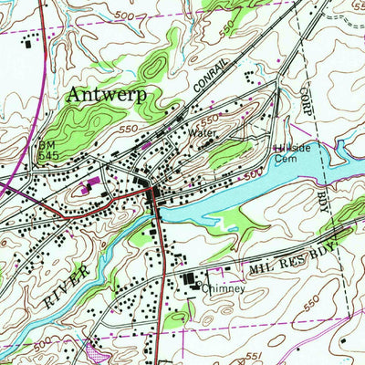 United States Geological Survey Antwerp, NY (1949, 24000-Scale) digital map