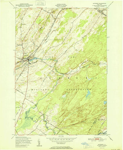 United States Geological Survey Antwerp, NY (1951, 24000-Scale) digital map