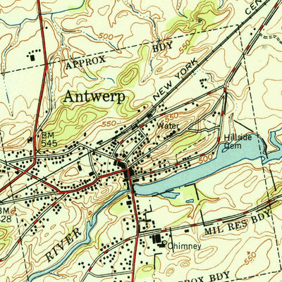 United States Geological Survey Antwerp, NY (1951, 24000-Scale) digital map