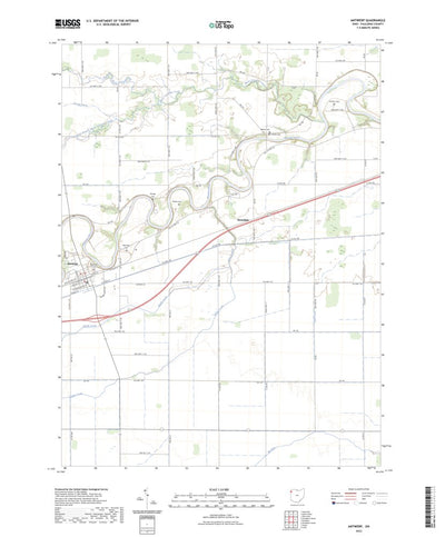 United States Geological Survey Antwerp, OH (2023, 24000-Scale) digital map