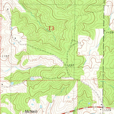 United States Geological Survey Anutt, MO (1981, 24000-Scale) digital map