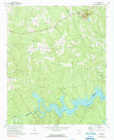 United States Geological Survey Aonia, GA (1972, 24000-Scale) digital map