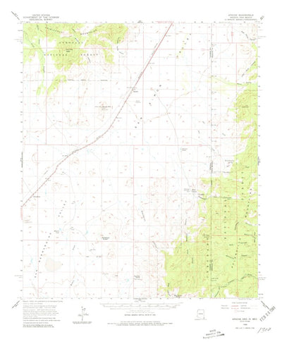 United States Geological Survey Apache, AZ-NM (1958, 62500-Scale) digital map