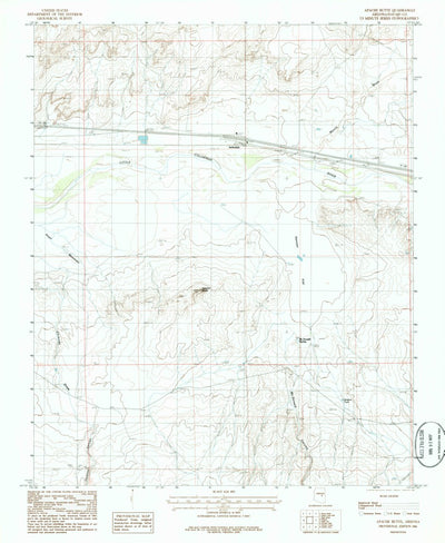 United States Geological Survey Apache Butte, AZ (1986, 24000-Scale) digital map