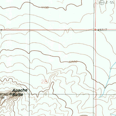 United States Geological Survey Apache Butte, AZ (1986, 24000-Scale) digital map