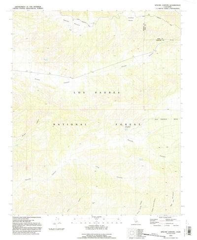United States Geological Survey Apache Canyon, CA (1991, 24000-Scale) digital map