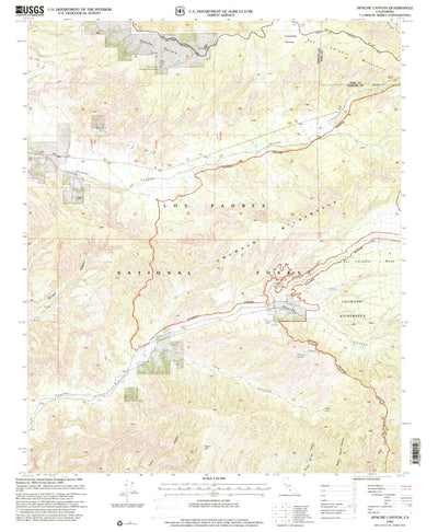 United States Geological Survey Apache Canyon, CA (1995, 24000-Scale) digital map