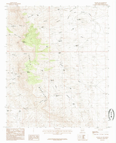 United States Geological Survey Apache Gap, NM (1985, 24000-Scale) digital map