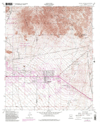 United States Geological Survey Apache Junction, AZ (1956, 24000-Scale) digital map