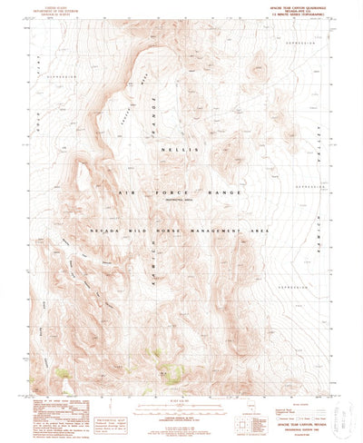 United States Geological Survey Apache Tear Canyon, NV (1988, 24000-Scale) digital map