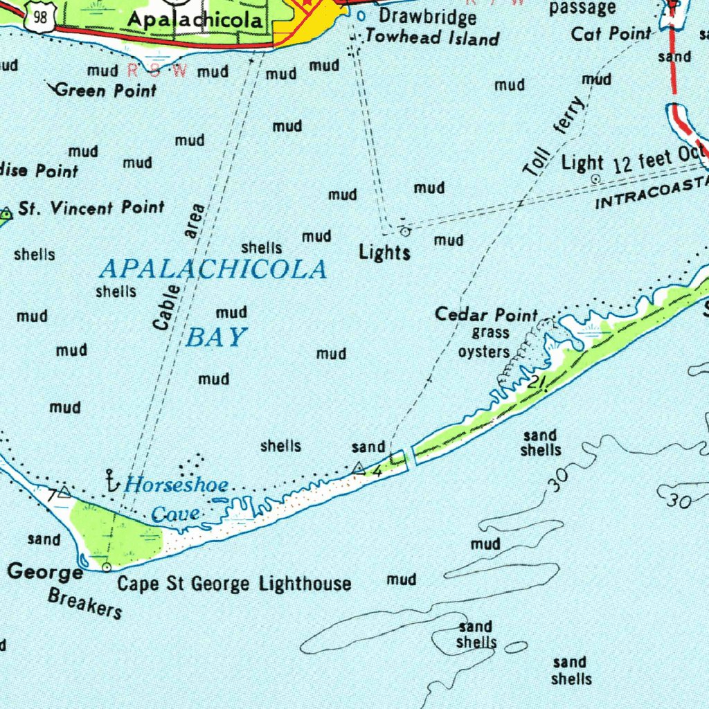 Apalachicola, FL (1967, 250000-Scale) Map by United States Geological ...