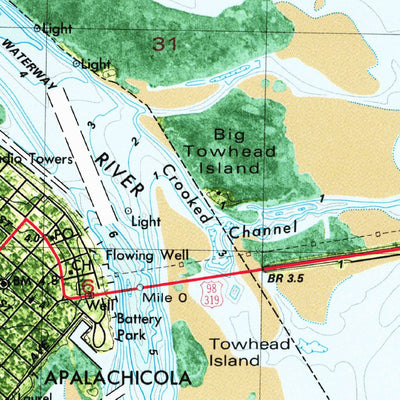 United States Geological Survey Apalachicola, FL (1982, 24000-Scale) digital map