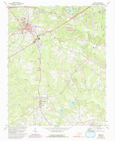 United States Geological Survey Apex, NC (1974, 24000-Scale) digital map