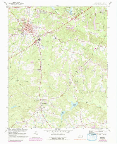 United States Geological Survey Apex, NC (1974, 24000-Scale) digital map
