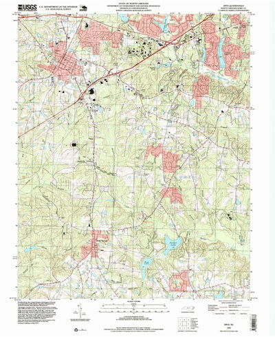 United States Geological Survey Apex, NC (1993, 24000-Scale) digital map