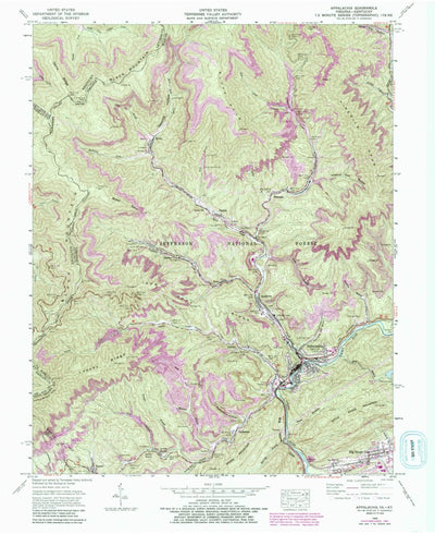 United States Geological Survey Appalachia, VA-KY (1955, 24000-Scale) digital map