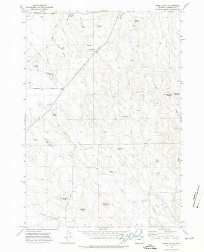 United States Geological Survey Appel Butte, WY (1971, 24000-Scale) digital map