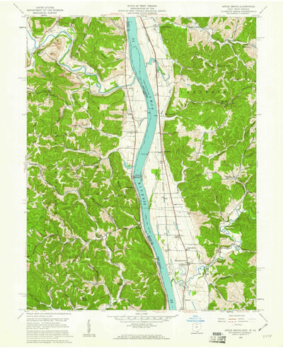 United States Geological Survey Apple Grove, WV-OH (1958, 24000-Scale) digital map