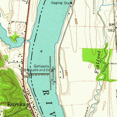 United States Geological Survey Apple Grove, WV-OH (1958, 24000-Scale) digital map