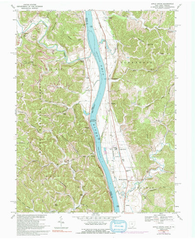 United States Geological Survey Apple Grove, WV-OH (1968, 24000-Scale) digital map